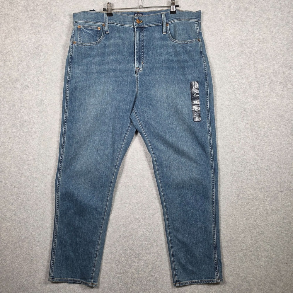 J Crew Jeans Womens Sz 34 Medium Wash High Rise Classic Vintage All Day Stretch